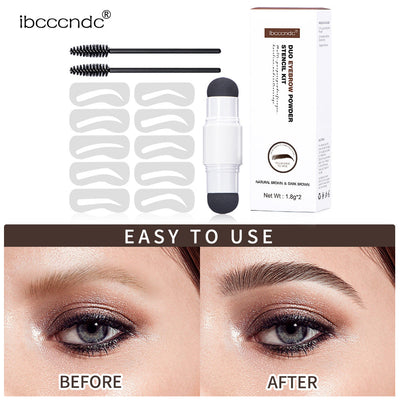 Ibcccndc Double-Headed Eyebrow Powder Stick White Tube Hairline Powder Dark Brown Eyebrow Card Eyebrow Powder Seal Eyebrow Pencil - Korvel