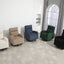 Silla mecedora giratoria tapizada JiaDa en beige