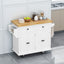 Elegant Kitchen Island Cart with Storage and Locking Wheels