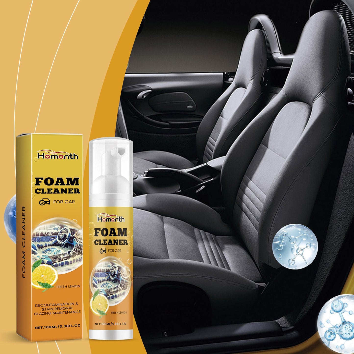 Premium Multi-Functional Car Foam Cleaner for Interior Care