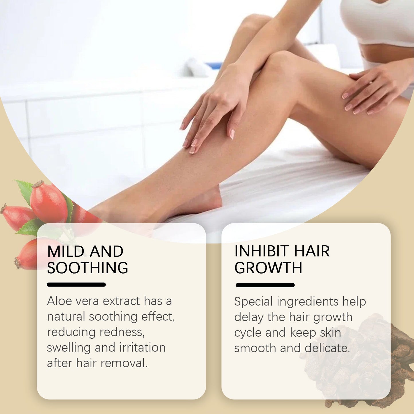 Perfumed Hair Removal Oil, Plant Essential Oil Gentle Care Smooth Body Skin Hair Removal Oil - Korvel