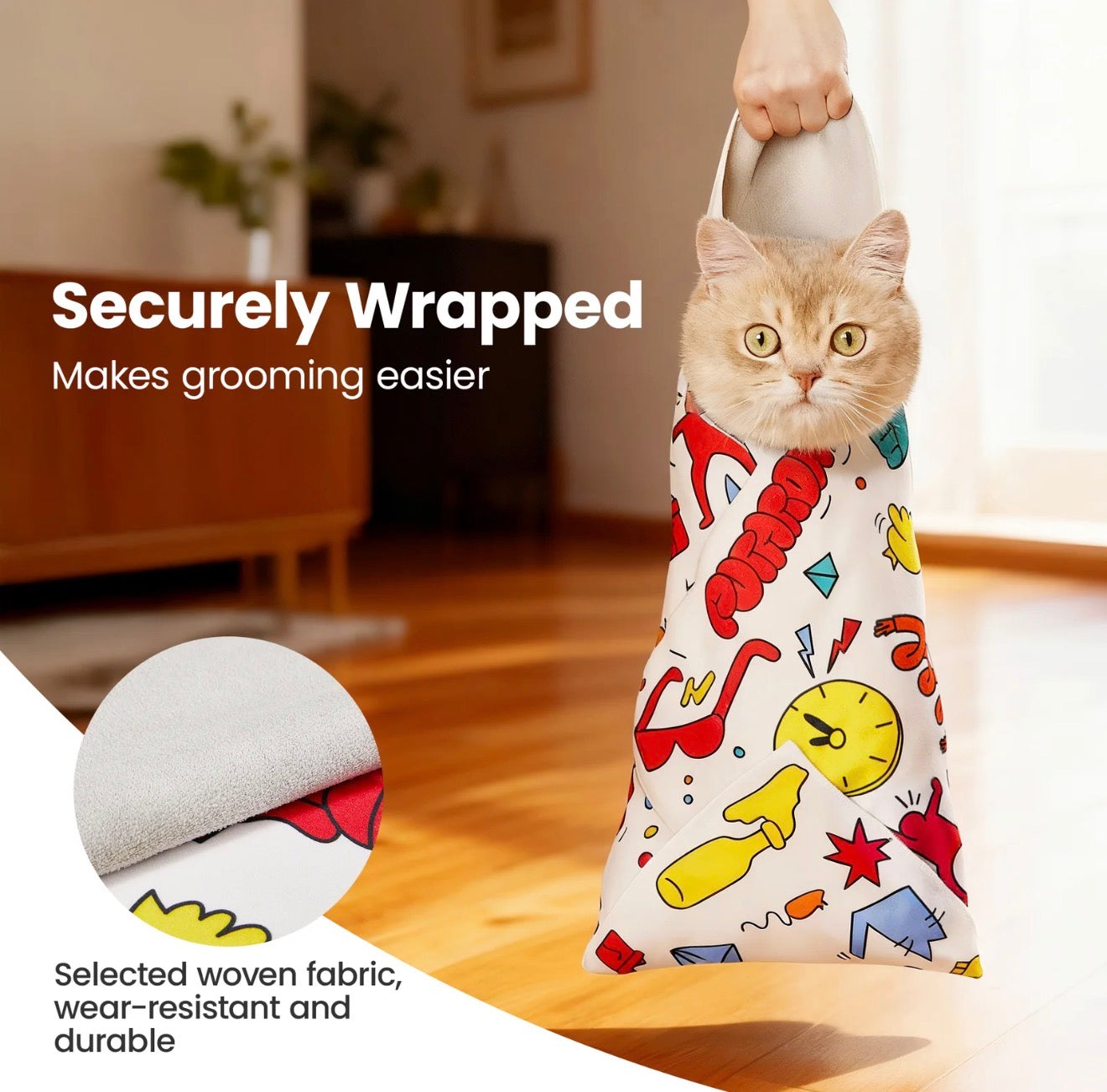 CatCalm Grooming Wrap - Secure & Comfortable Cat Restraint