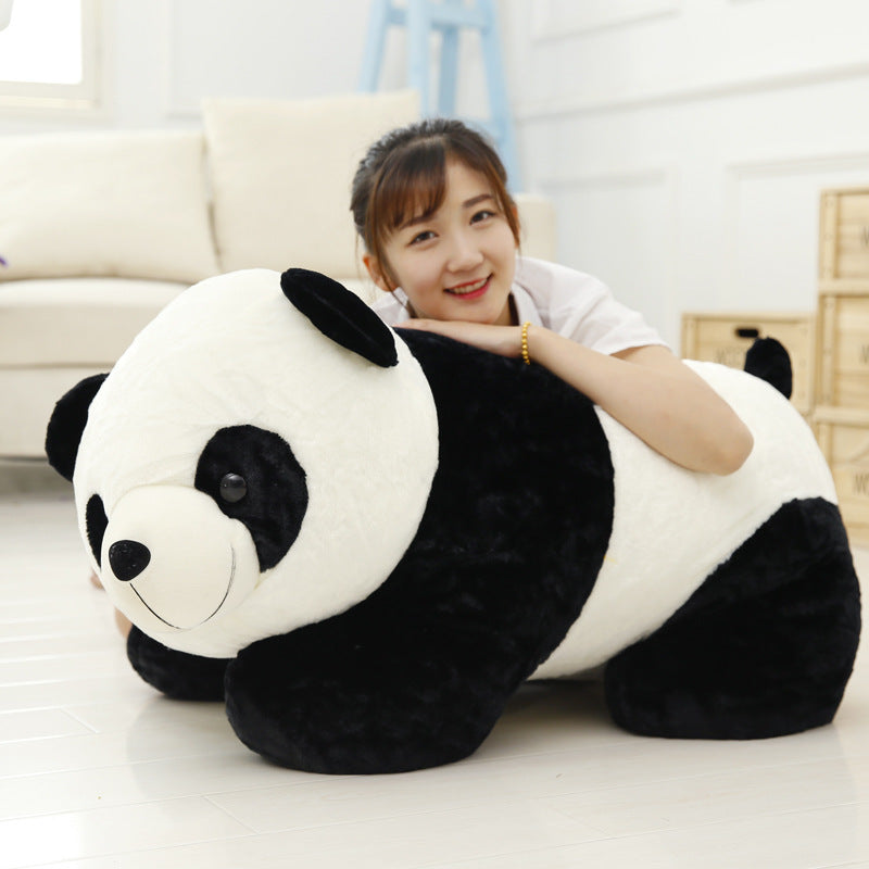 Simulated Giant Panda Doll Plush Toy Lying Panda Doll - Korvel