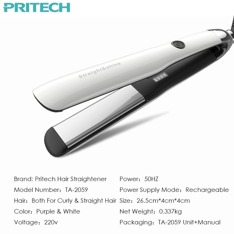 Pritech Hair Styling Tools 4 Speed Temperature Control Professional Hair Straightening Irons Straightener - Korvel