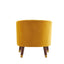 Upholstered Barrel Accent Chair With Wooden Legs - Korvel