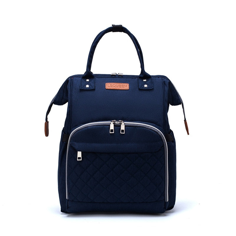 Lequeen Brand Diaper Bag Large Capacity USB Mummy Bag Travel Backpack Designer Nursing Bag for Baby Care - Korvel