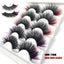 Colorful Fried 5 Pairs Of False Eyelashes Multi-Layer Thick Cross Mink Hair Eyelashes 8D FLUFFY - Korvel
