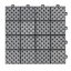 12 x 12 inch black interlocking deck tiles, plastic waterproof, weighing up to 6613 pounds, with a rose pattern pack of 12 - Korvel