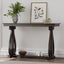 48-Inch Rustic Vintage Console Table --- Farmhouse Style Entryway Table with Open Shelf and Sturdy Construction  (Espresso) - Korvel