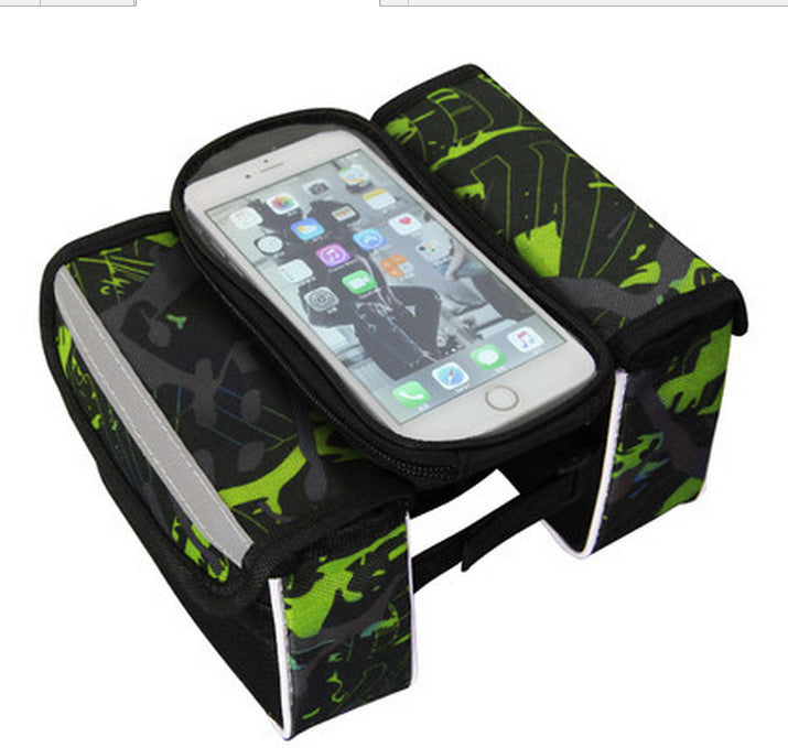 Bicycle Bag Mountain Bike Front Beam Bag Touch Screen Mobile Phone Bag Big Saddle Bag Frame Tube Bag Riding Equipment - Korvel