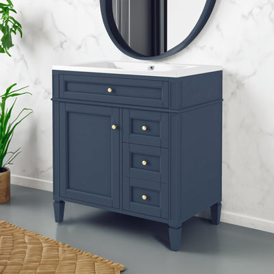 30-Inch Modern Bathroom Vanity with Sink and Storage