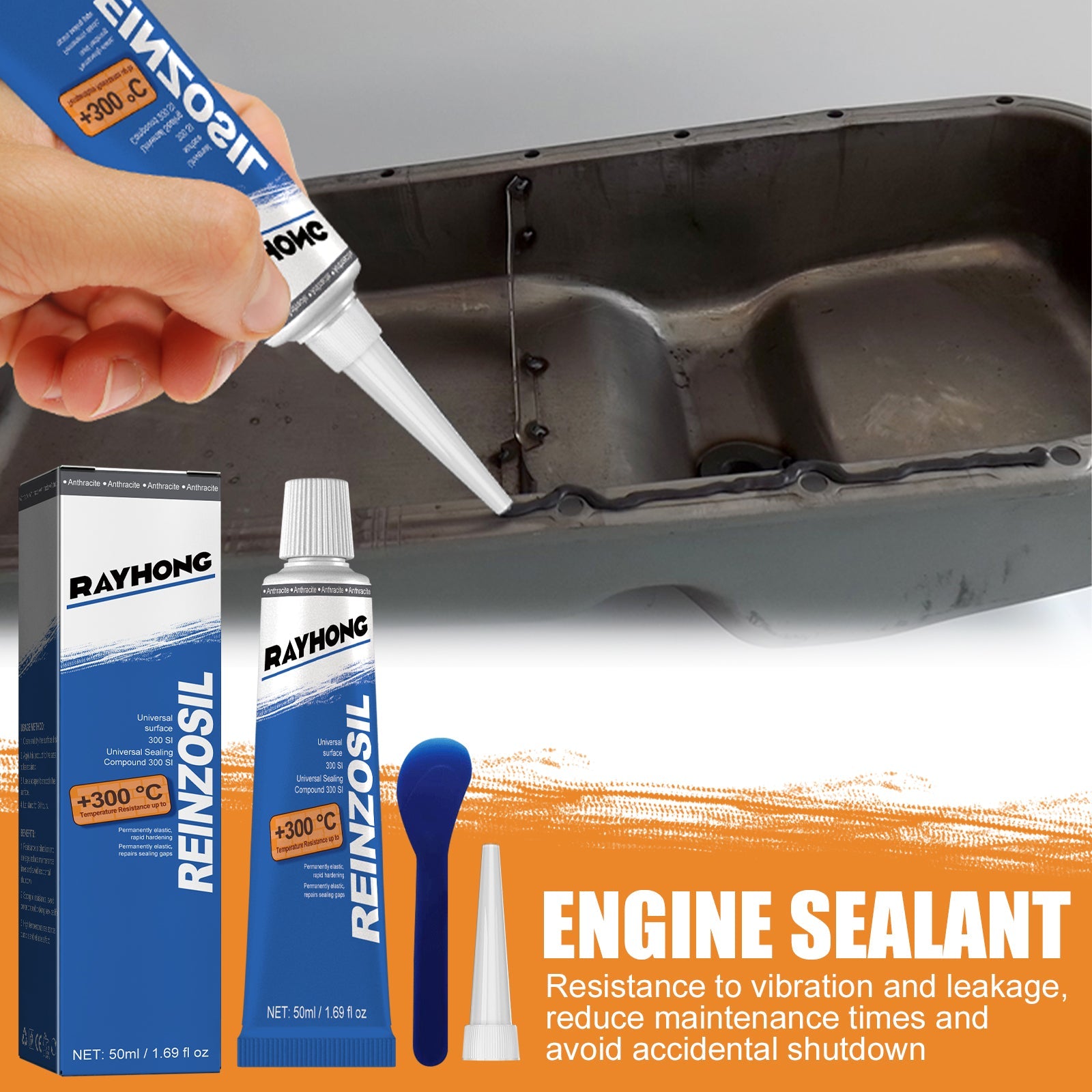 Engine Sealant, Automotive Metal Oil Tank Pan Cylinder Gasket Oil And Temperature Resistant Auto Repair Sealant - Korvel