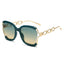 Chains Sunglasses European and American Street Photography Fashion Trend Metal Hollow Brushed Glasses UV400 - Korvel