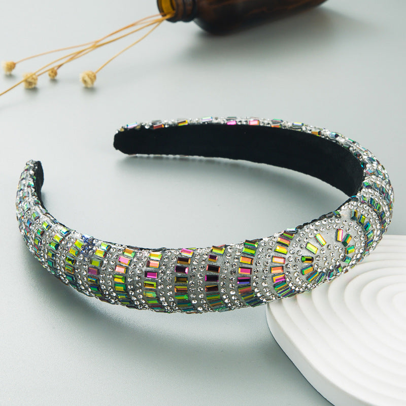 Hair Hoop Fashion Shiny Crystal Baroque Head Hoop French Hair Hoop Small Fragrance Hair Band Hair Accessories - Korvel