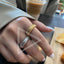 Elegant Spiral Pattern Open Finger Ring