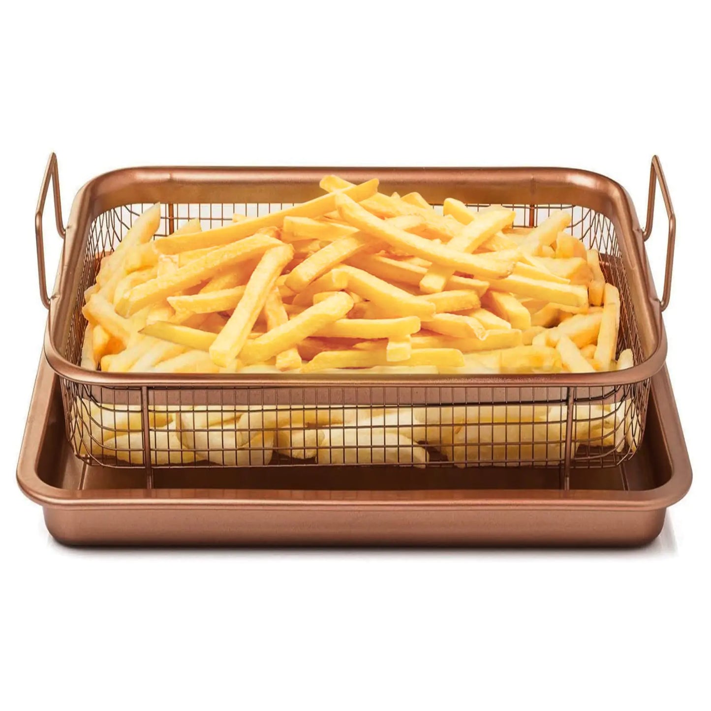 GWONGBAY 2-Piece Copper Crisper Tray Set