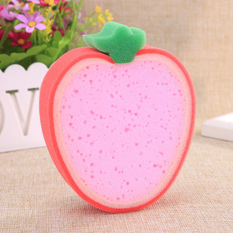 Fruit Sponge Dish Washing Brush Non-Stick Oil Kitchen Compressed Sponge Wipe Printing Household Brush Bowl Bath Absorbent Cotton - Korvel