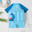 Traje de baño de una pieza con flotación de manga corta para niños