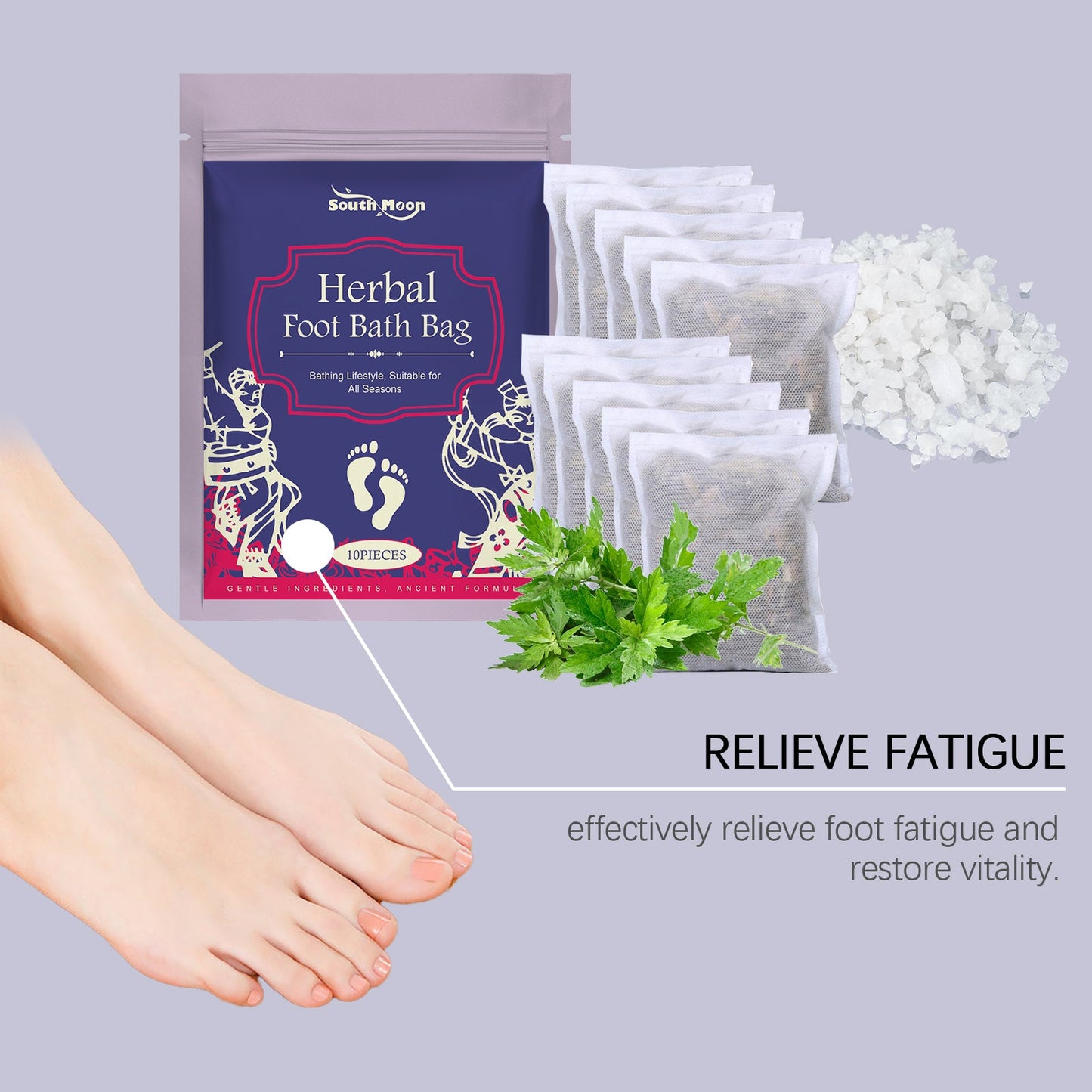 Paquete de Baño de Pies Herbal con Extracto de Ajenjo