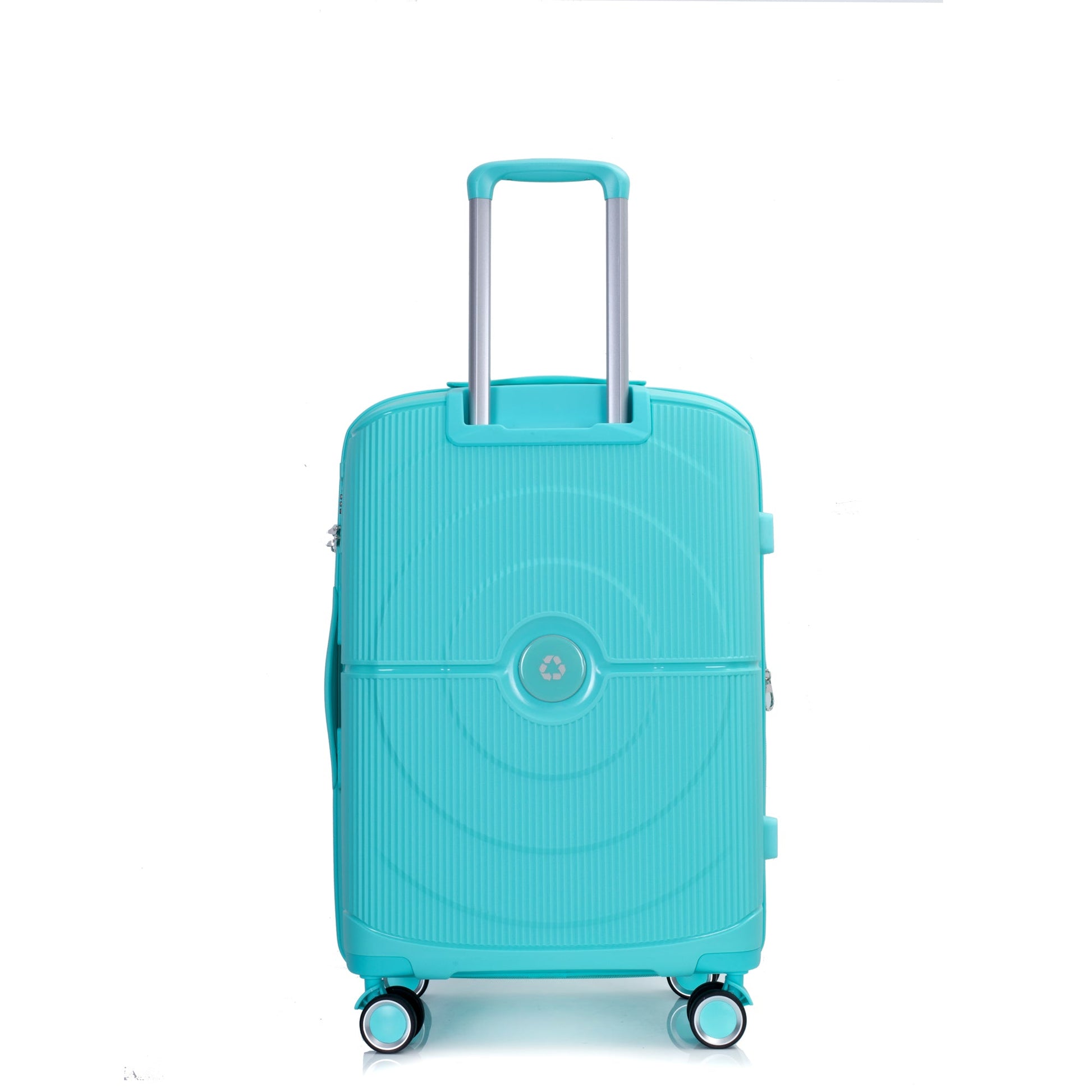 Expandable Hardshell Suitcase Double Spinner Wheels PP Luggage Sets Lightweight Durable 3-Piece Set (20/24/28) , Lake Blue - Korvel