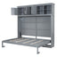 Full Size Murphy Bed Wall Bed with Top Cabinets,Gray - Korvel