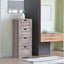 Floor Cabinet Wooden Storage Cabinet Home Office Living Room Bathroom Side Table Sturdy Modern 4 Drawers Grey - Korvel