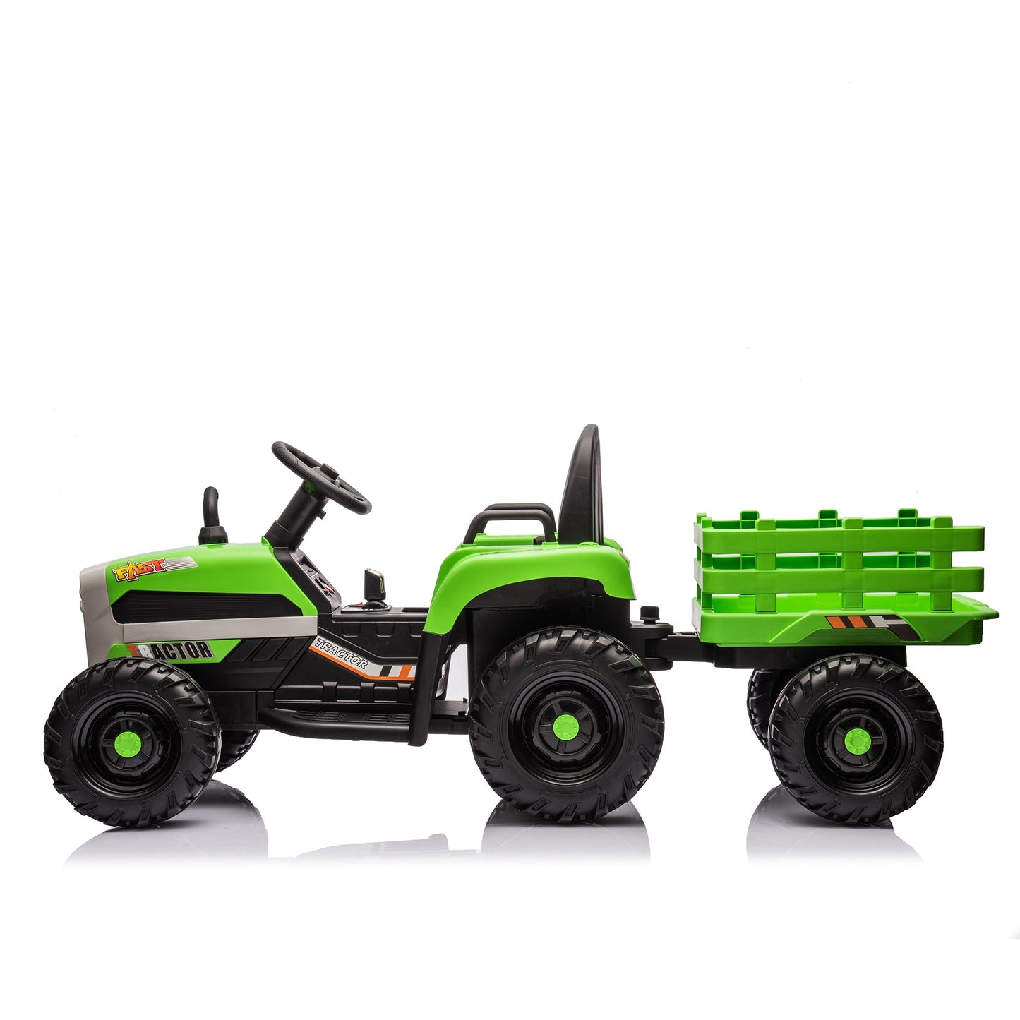 Children's electric tractor toy, powered by 24V battery, 200w * 2 motor 1.86-4.97MPH/remote control three speed adjustable - Korvel