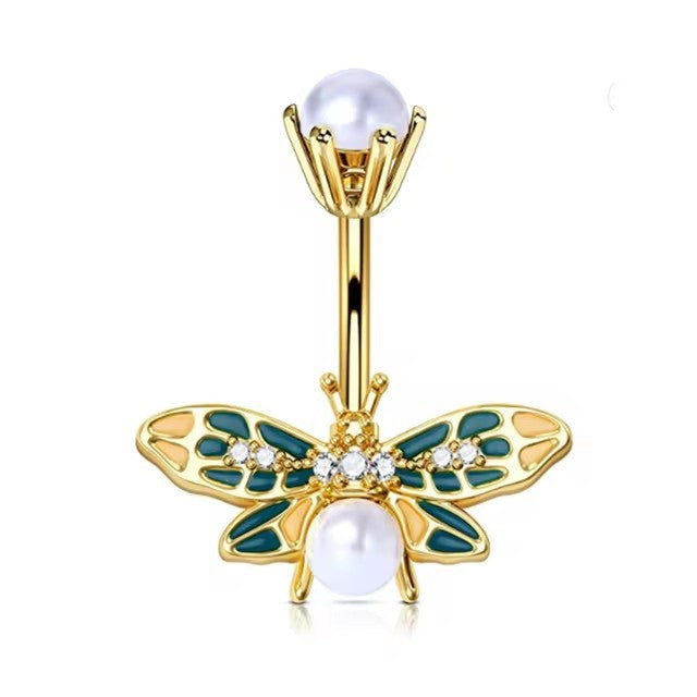Navel Ring Creative Bat Bee Navel Buckle Navel Ring Body Piercing Jewelry - Korvel