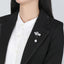 Zircon Butterfly Pin Fashion Korean Edition AAA Zircon Butterfly Design Pearl Women's Small Suit Accessories - Korvel