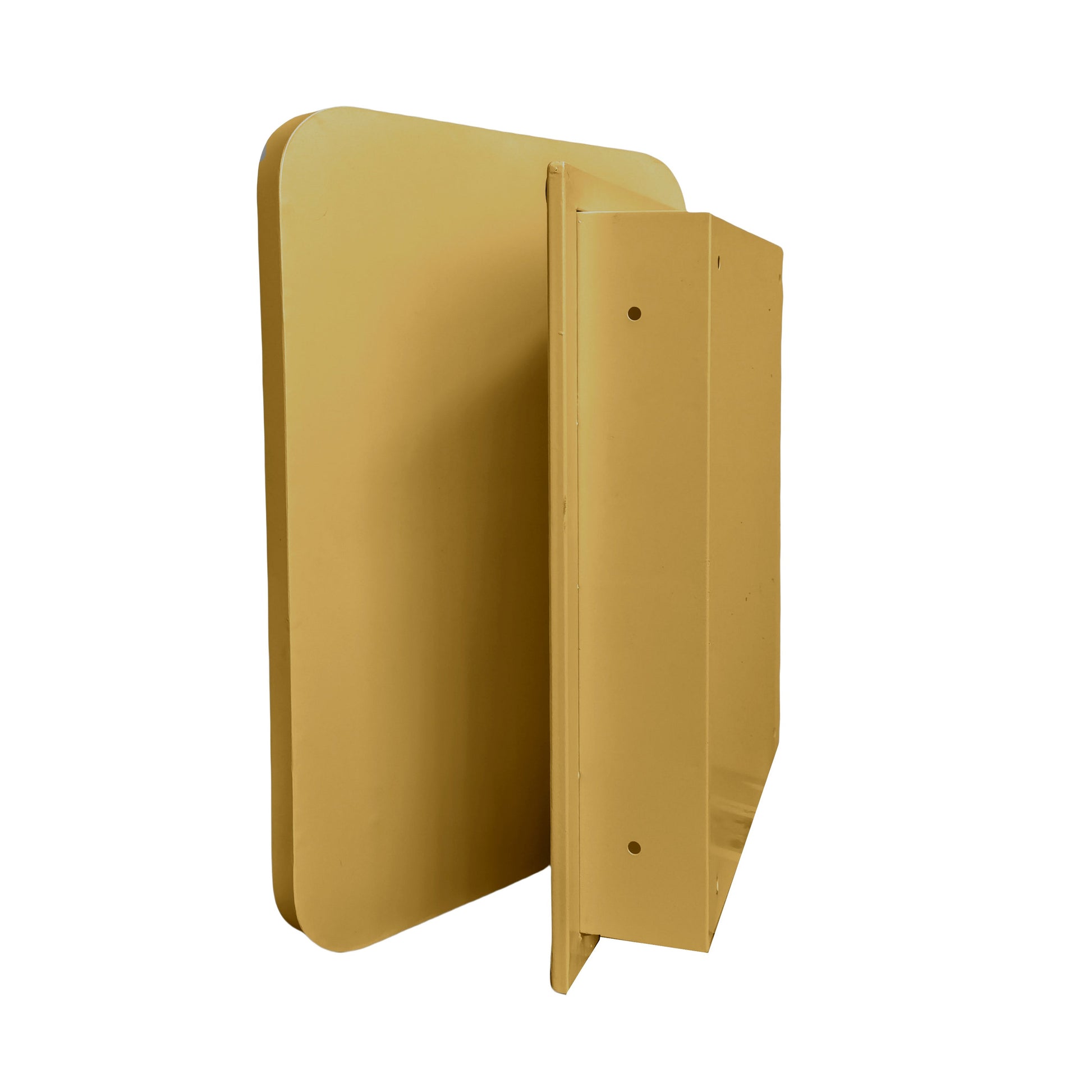 16x24 inch embedded metal frame medicine cabinet with mirror storage cabinet and adjustable shelf matte gold - Korvel