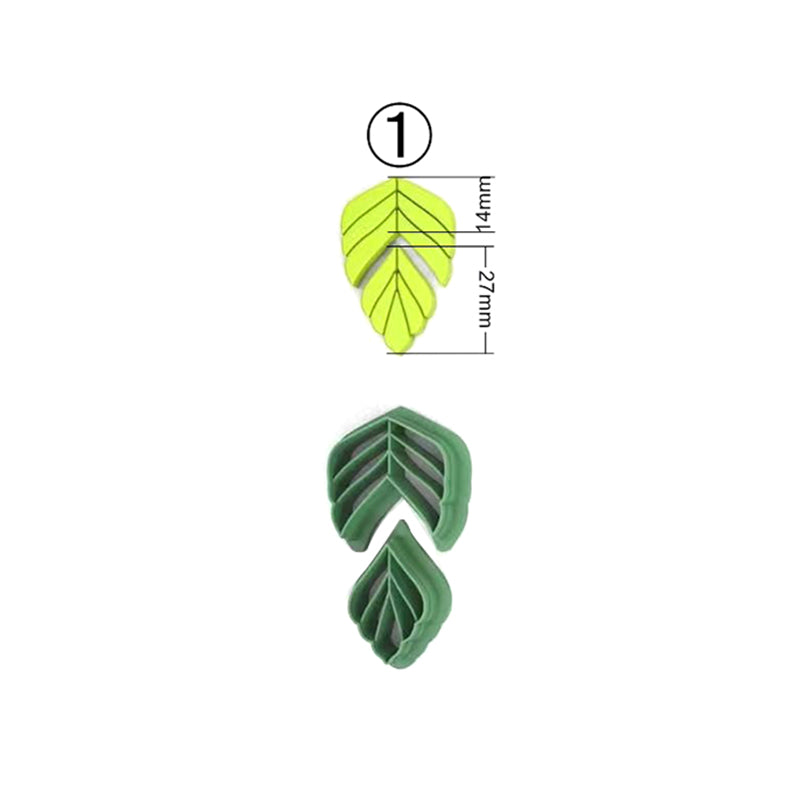 Molde de Corte para Aretes de Terracota en Forma de Hoja