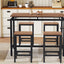 TREXM 5-Piece Compact Bar Table Set - Modern Industrial Design