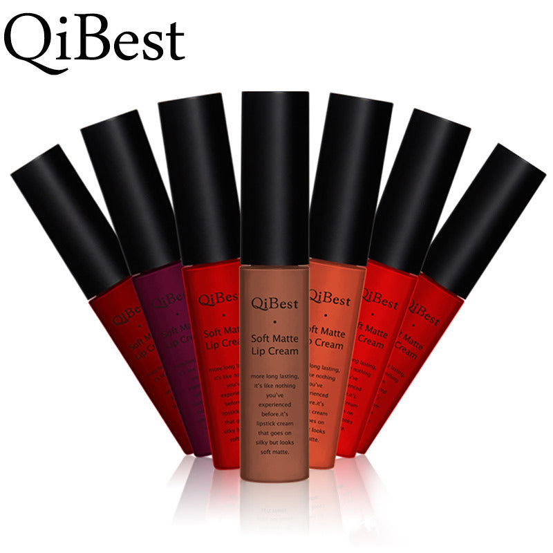 Qibest 34 Colores Brillo de Labios Líquido Mate