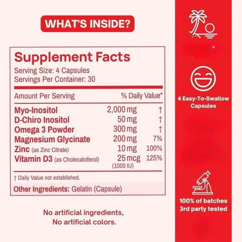 D-Shiro Vitamin Capsules Hormones Inositol Complex Vitamins - Korvel