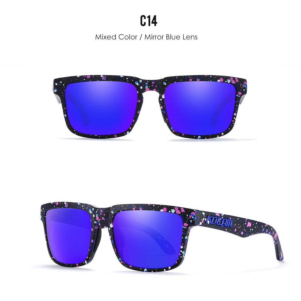 Classic polarized sunglasses for men and women ultra light driving glasses colorful real film sunglasses - Korvel