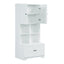 Elegant 4-Door Bathroom Storage Cabinet with Adjustable Shelves