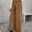 Pantalons larges à taille haute avec lien