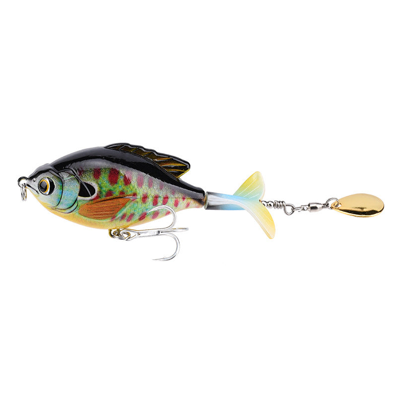 9.5cm/16.9g Propeller Rotary Tractor Bait Path Sub Bait Floating Water Rock Small Fat Water System Wave Climbing Fish bait - Korvel