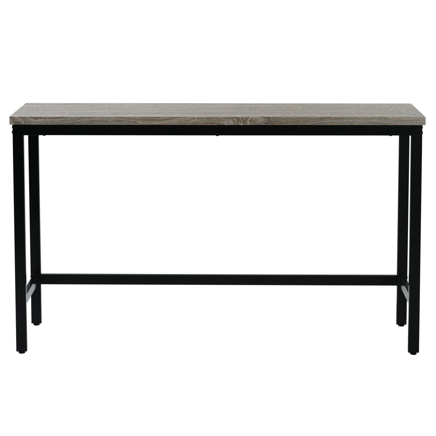 TOPMAX Counter Height Extra Long Dining Table Set with 3 Stools Pub Kitchen Set Side Table with Footrest  Gray - Korvel