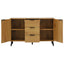 Buffet Cabinet en Bois Naturel avec Panneaux Latéraux et Rangement
