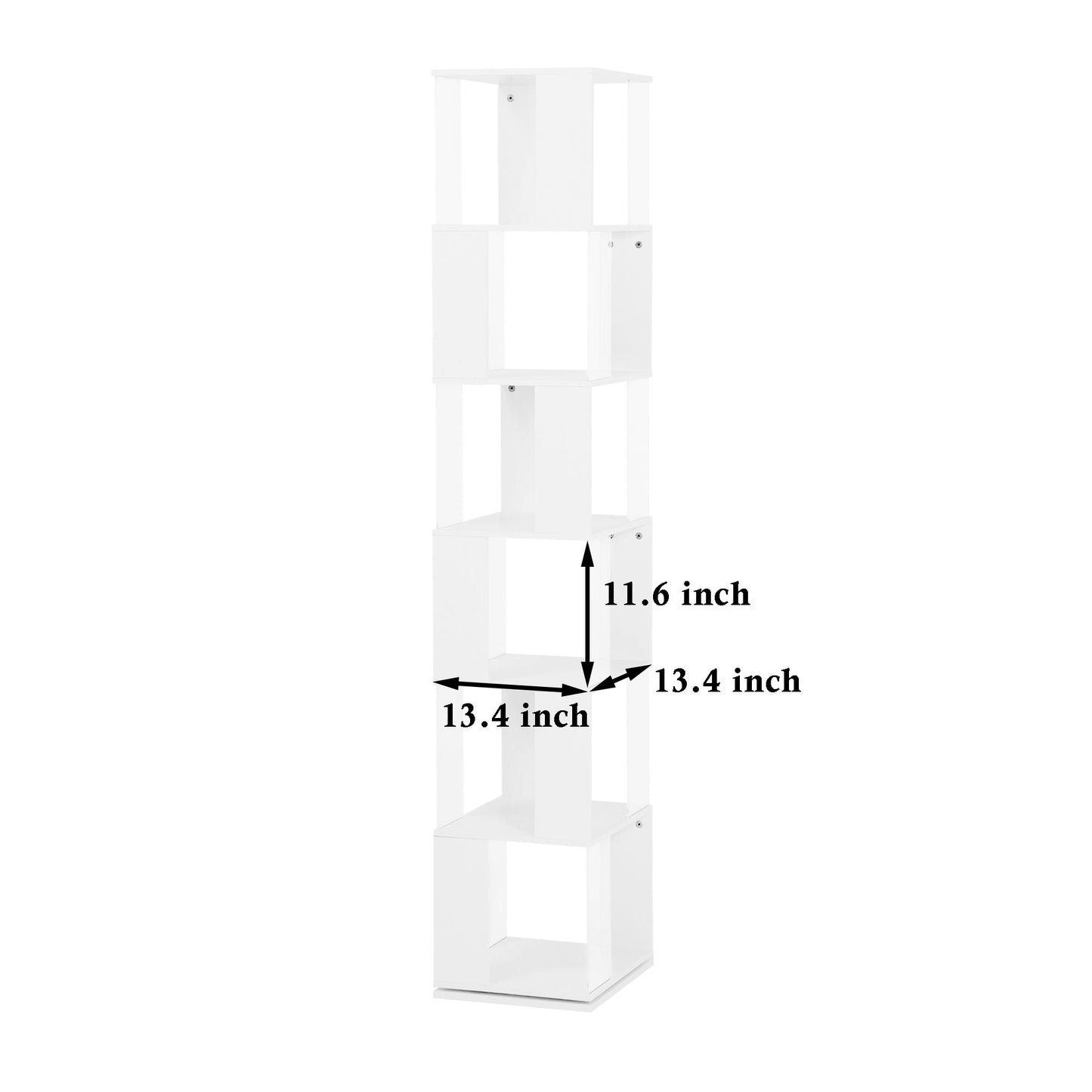 6-Layer Rotating Acrylic Bookshelf for Creative Spaces