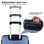 3 Piece Luggage with TSA Lock ABS, Durable Luggage Set, Spinner Wheels Cross Stripe Luggage Sets 20in/24in /28in Light Blue - Korvel
