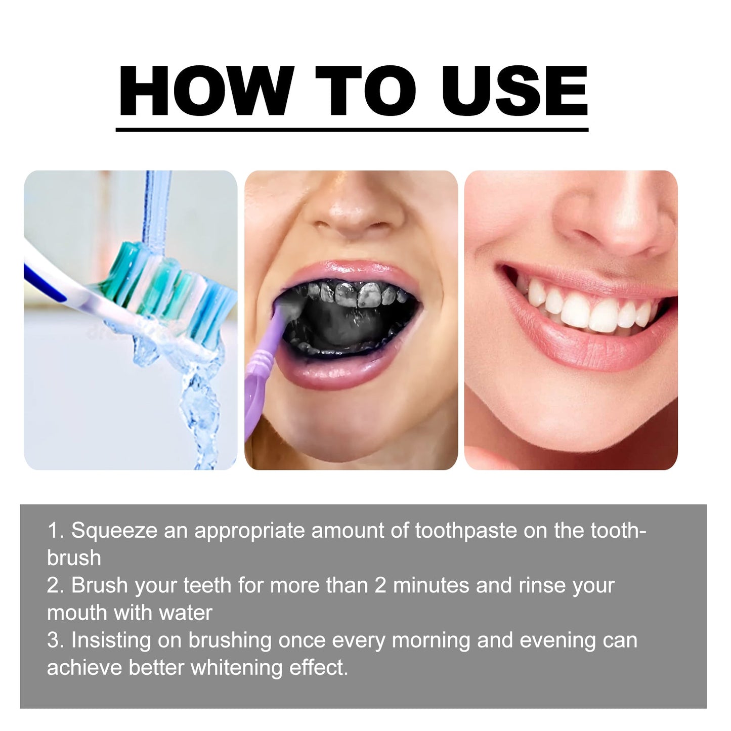 Bamboo Charcoal Whitening Toothpaste for Fresh Breath