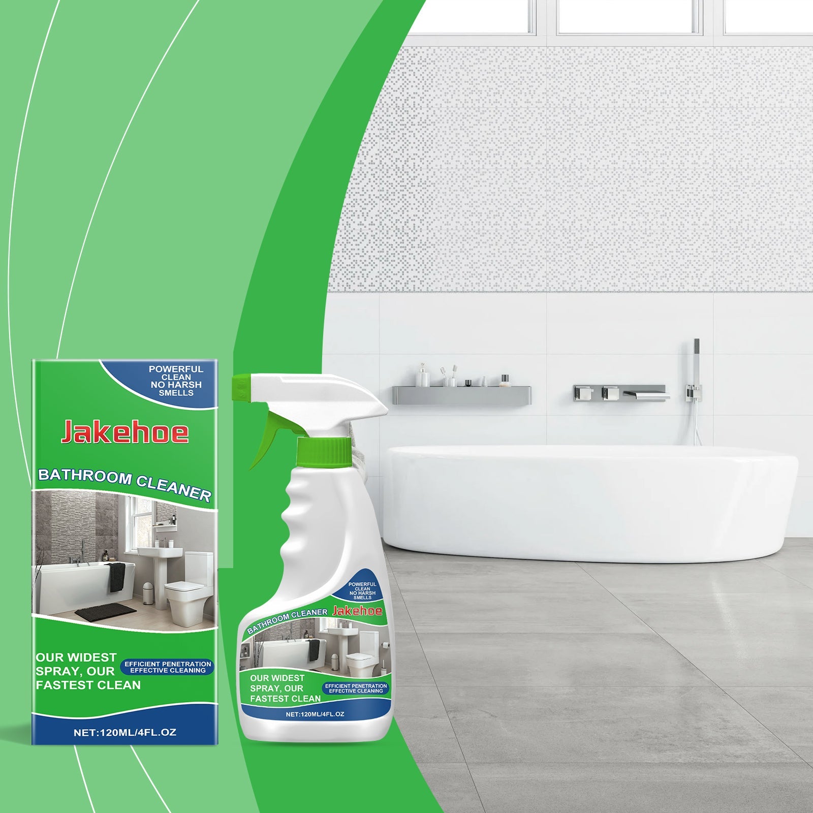 Bathroom Cleaner, Wash Bathtub Sink Toilet Toilet Tile Decontamination Cleaning Spray - Korvel