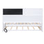 Cama nido elegante de tamaño twin con almacenamiento y cama extraíble - Blanca