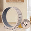 Cat Exercise Wheel for Indoor Cats - Natural Wood Finish