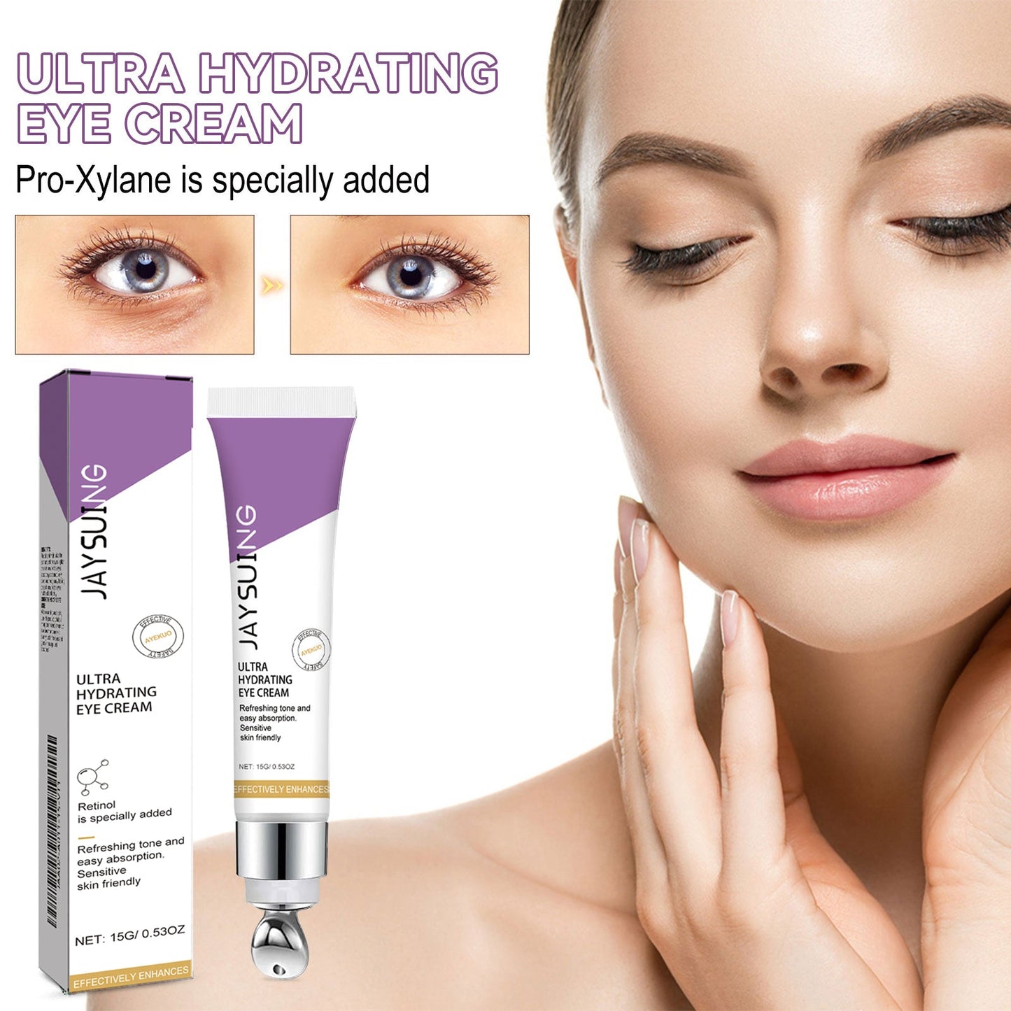 Moisturizing Eye Cream, Firming And Lifting Eye Creme For Fine Lines Crow's Feet Dark Circles - Korvel