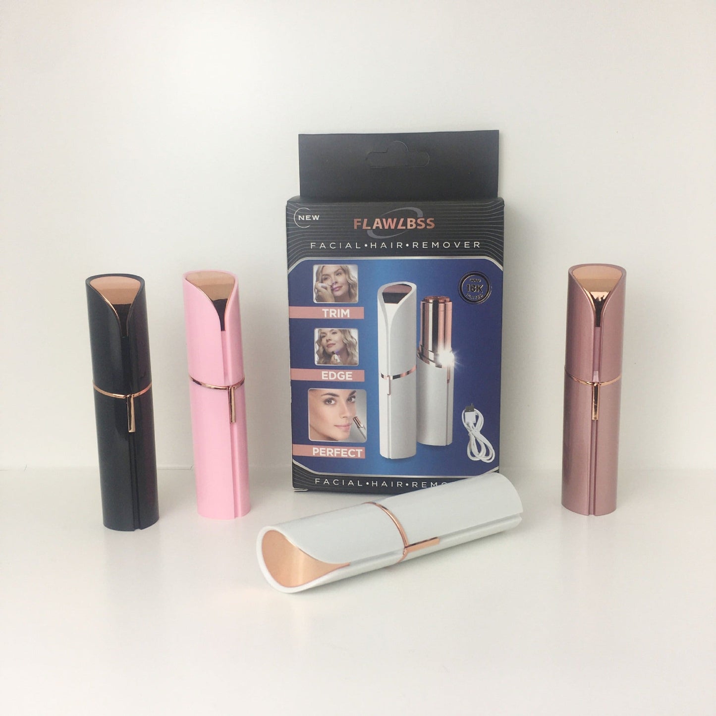 Lipstick eyebrow trimmer, women's shaver, hair remover, electric eyebrow trimmer, charging eyebrow trimmer, hair scraper - Korvel