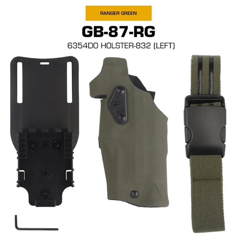 Holster tactique pour pistolet gauche 6354DO pour Glock 17