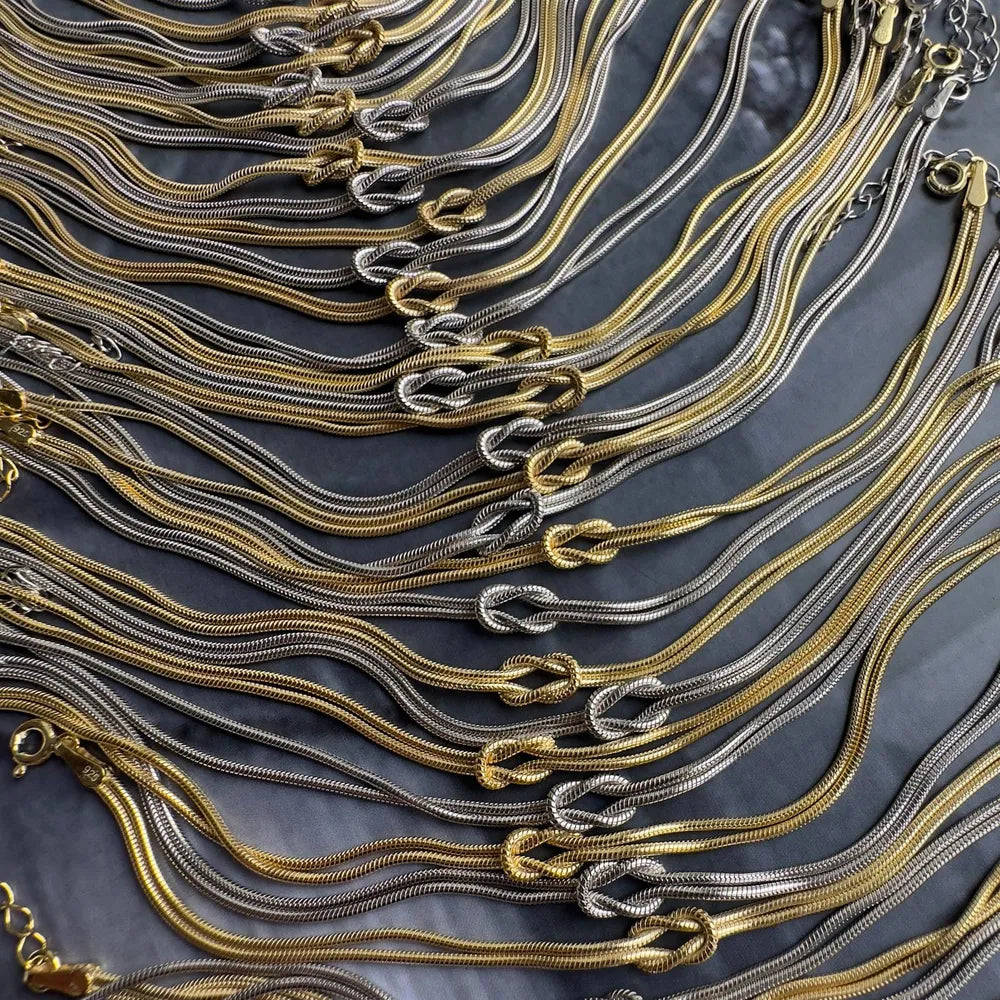 Titanium Steel Knotted Necklace - Korvel